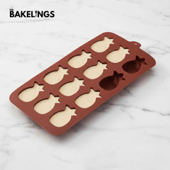12-Cavity Pineapple Shape Silicone Chocolate Mold