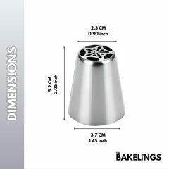 Stainless Steel Piping Nozzle Tip – Decorative Pattern Series | Model #223