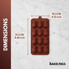 12-Cavity Pineapple Shape Silicone Chocolate Mold