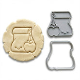 Kawaii Happy Lunch Bag & Apple Cookie Cutter & Stamp | Food-Grade PLA