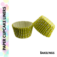 Cupcake Liners Yellow Polka Dots 32 Pcs