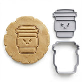 Kawaii Happy To Go Coffee Cookie Cutter & Stamp Set | Food-Grade PLA