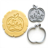 A+ Teacher Apple Cookie Cutter & Stamp | Food-Grade PLA