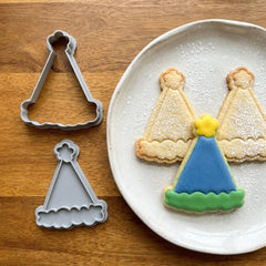 Festive Party Hat Cookie Cutter & Stamp | Food-Grade PLA
