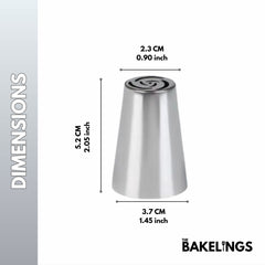 Stainless Steel Piping Nozzle Tip – Decorative Pattern Series | Model #224