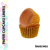 Cupcake Liners Orange Snowflake 32 Pcs