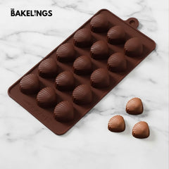 15-Cavity Seashell Shape Silicone Chocolate Mold
