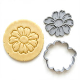Elegant Daisy Flower Cookie Cookie Cutter & Stamp | Food-Grade PLA