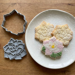 Detailed Succulent / Echeveria Cookie Cutter & Stamp | Food-Grade PLA