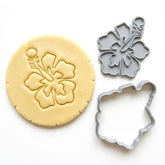 Tropical Hibiscus Flower Cookie Cutter & Stamp | Food-Grade PLA