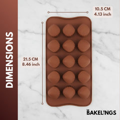 15-Cavity Seashell Shape Silicone Chocolate Mold