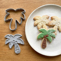 Tropical Palm Tree Cookie Cutter & Stamp | Food-Grade PLA