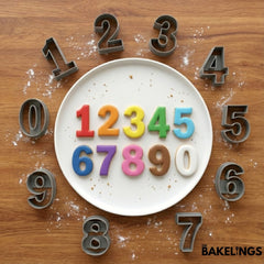 Complete Numbers Set (0-9) Cookie Cutter & Stamp Set – Food-Grade PLA