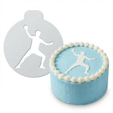Handball Player | Round Cake Top Stencil – Reusable Cake Decorating Stencil