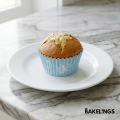 Cupcake Liners Baby Blue Bow-Tie 32 Pcs