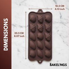 15-Cavity Assorted Seashells Shape Silicone Chocolate Mold