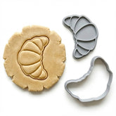 French Bakery Croissant Cookie Cutter & Stamp Set | Food-Grade PLA