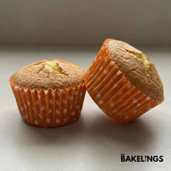 Cupcake Liners Orange Polka Dots 32 Pcs