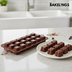 15-Cavity Two Hearts Shape Silicone Chocolate Mold