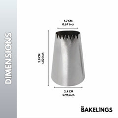 Stainless Steel Piping Nozzle Tip – Decorative Pattern Series | Model #230