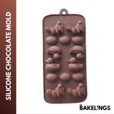 14-Cavity Easter Theme Shape Silicone Chocolate Mold