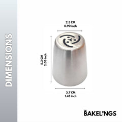 Stainless Steel Piping Nozzle Tip – Decorative Pattern Series | Model #234