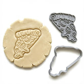 Delicious Pizza Slice Cookie Cutter & Stamp Set | Food-Grade PLA