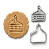 Celebration Cake Slice Cookie Cutter & Stamp Set | Food-Grade PLA