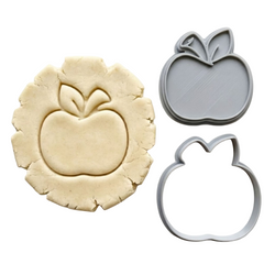 Classic Apple Cookie Cutter & Stamp Set | Food-Grade PLA