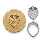 Fresh Strawberry Cookie Cutter & Stamp Set | Food-Grade PLA