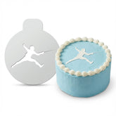 Fencing Athlete | Round Cake Top Stencil – Reusable Cake Decorating Stencil