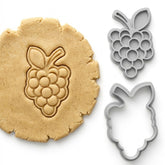 Vine Grapes Cookie Cutter & Stamp Set | Food-Grade PLA