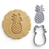Tropical Pineapple Cookie Cutter & Stamp Set | Food-Grade PLA