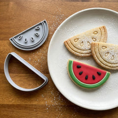 Refreshing Watermelon Slice Cookie Cutter & Stamp Set | Food-Grade PLA