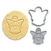 Sweet Angel with Heart Cookie Cutter & Stamp | Food-Grade PLA