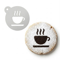Coffee Cup Icon | Coffee, Cocktail & Cookie Stencil - Washable DIY Beverage Art Tool