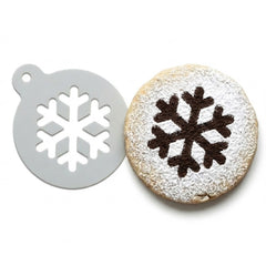 Snowflake Pattern | Coffee, Cocktail & Cookie Stencil - Washable DIY Beverage Art Tool