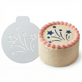 Fireworks Stars | Round Cake Top Stencil – Reusable Cake Decorating Stencil