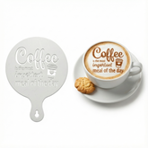 Important Meal Coffee | Coffee, Cocktail & Cookie Stencil - Washable DIY Beverage Art Tool