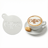 My Blood Type Is Coffee | Coffee, Cocktail & Cookie Stencil - Washable DIY Beverage Art Tool
