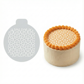 Abstract Geometric Mesh | Round Cake Top Stencil – Reusable Cake Decorating Stencil