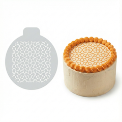 Abstract Geometric Mesh | Round Cake Top Stencil – Reusable Cake Decorating Stencil