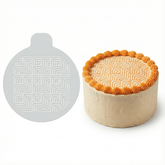 Modern Geometric Wave | Round Cake Top Stencil – Reusable Cake Decorating Stencil
