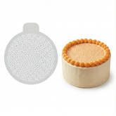 Organic Maze Abstract | Round Cake Top Stencil – Reusable Cake Decorating Stencil