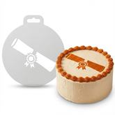 Diploma with Seal | Round Cake Top Stencil – Reusable Cake Decorating Stencil