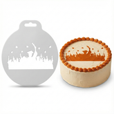 Crowded Graduation | Round Cake Top Stencil – Reusable Cake Decorating Stencil