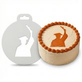 Proud Graduate with Diploma | Round Cake Top Stencil – Reusable Cake Decorating Stencil