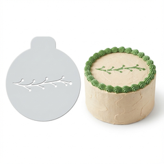 Dainty Berry Stem | Round Cake Top Stencil – Reusable Cake Decorating Stencil