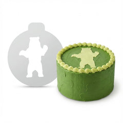 Standing Grizzly Bear | Round Cake Top Stencil – Reusable Cake Decorating Stencil