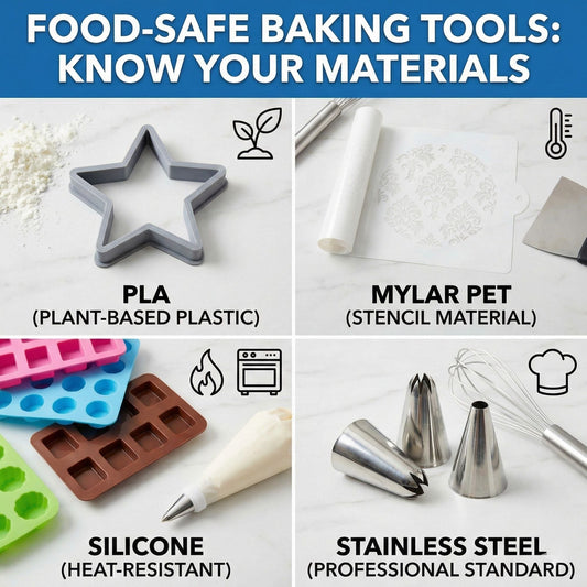Food-Safe Materials in Baking Tools: What PLA, Mylar, and Silicone Really Mean